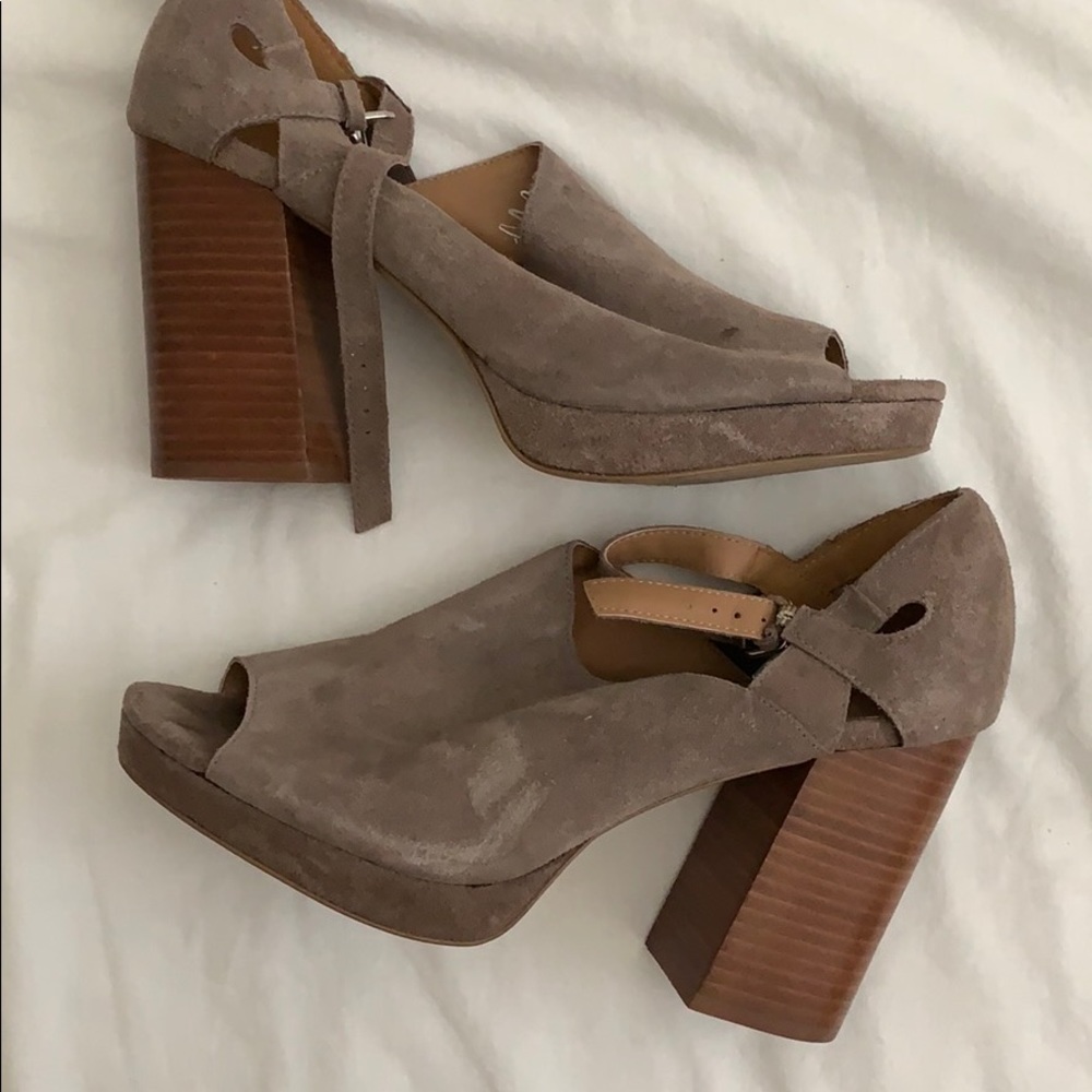 Urban outfitters suede block heels